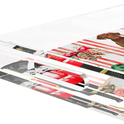 Ultimate Christmas Stripe 22.5X14.5 Acrylic Tray - nicolettemayer.com
