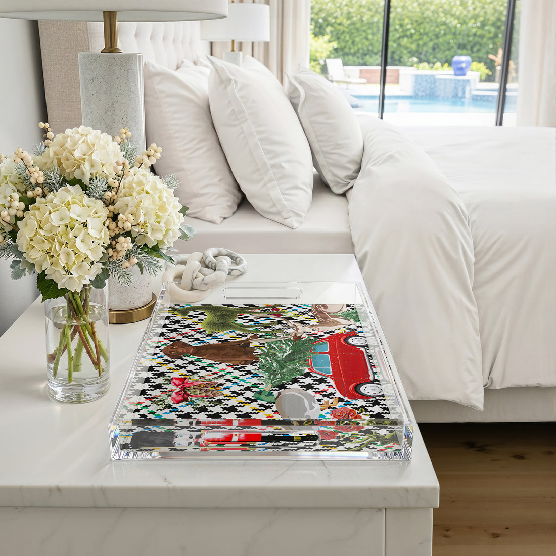 Ultimate Christmas Multi Plaid 22.5X14.5 Acrylic Tray - nicolettemayer.com

