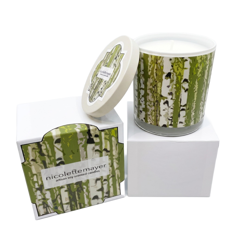 Birch Forest Green Candle
