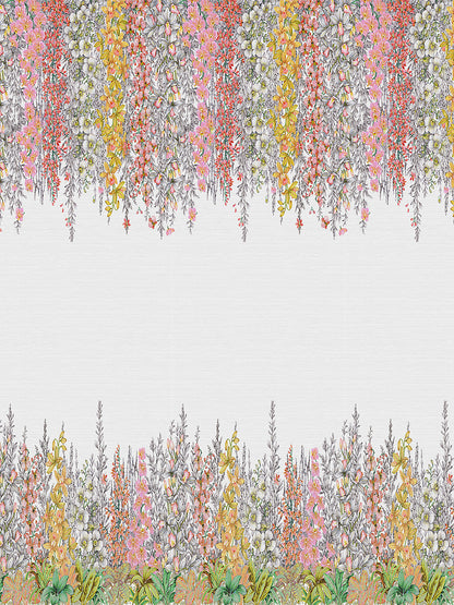 Orchid Garden Grasscloth Mural Panel - nicolettemayer.com