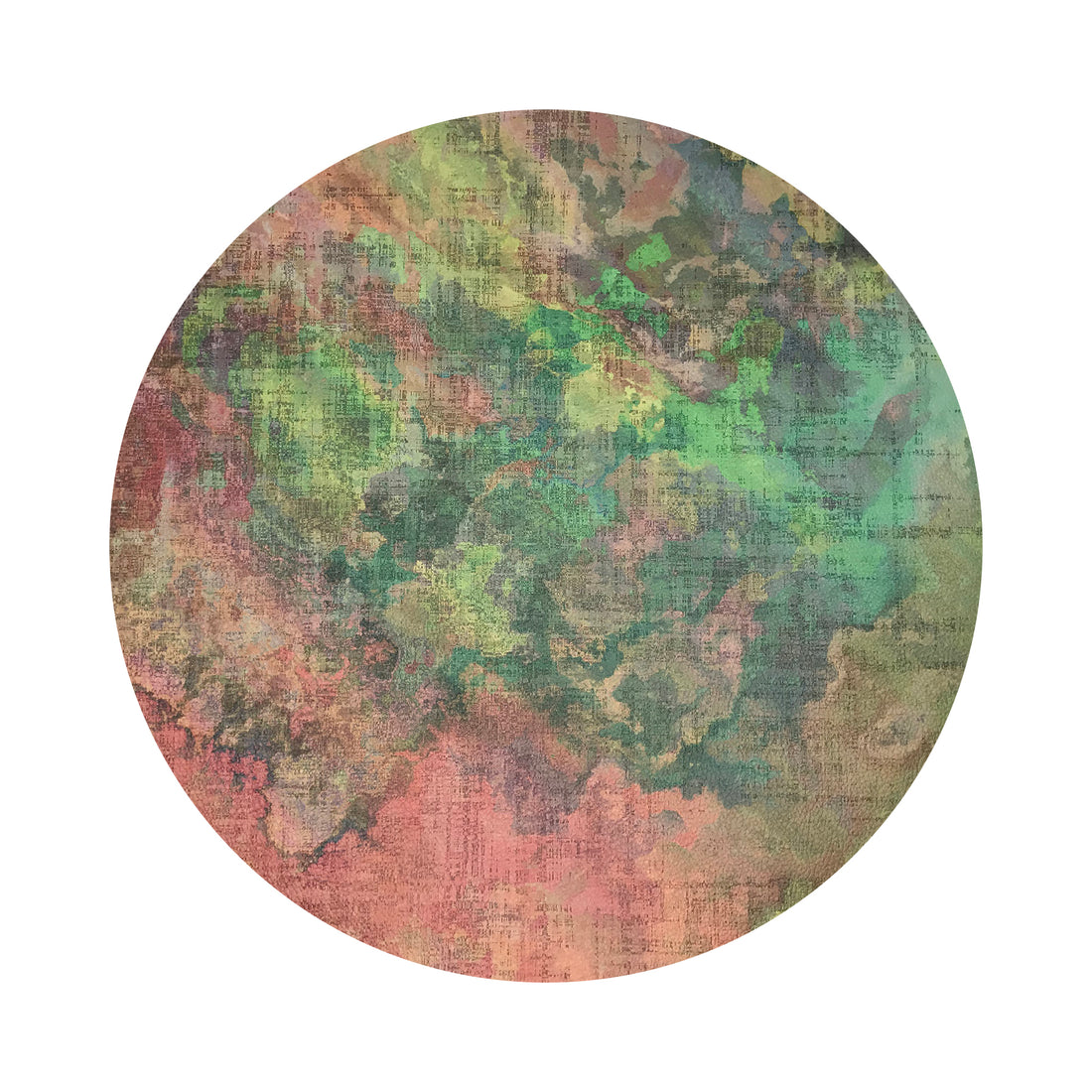 WATERCOLOR DARLING 16&quot; ROUND PEBBLE PLACEMATS, SET OF 4 - nicolettemayer.com
