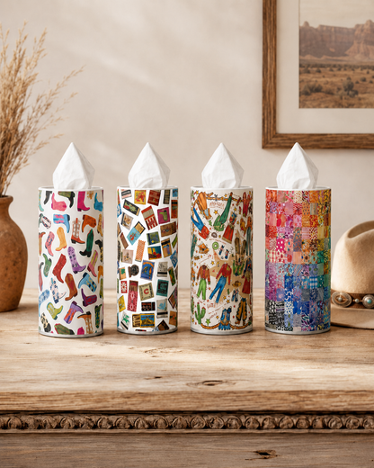 Western Tissue Boxes - Set of 4