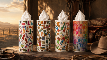 Western Tissue Boxes - Set of 4