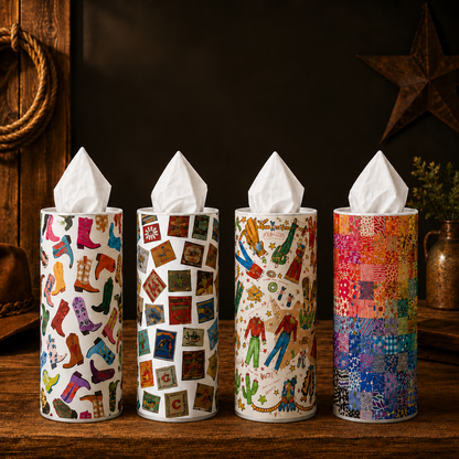 Western Tissue Boxes - Set of 4