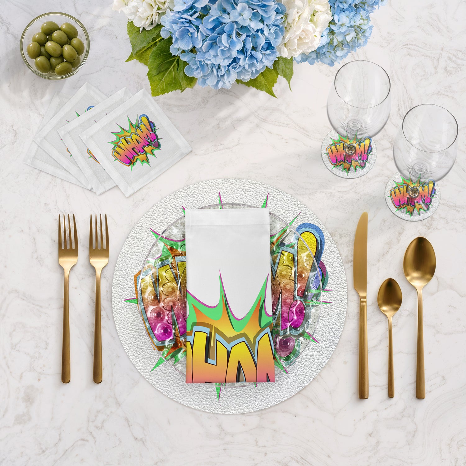 Wham Yellow 22" Dinner Napkins- nicolettemayer.com
