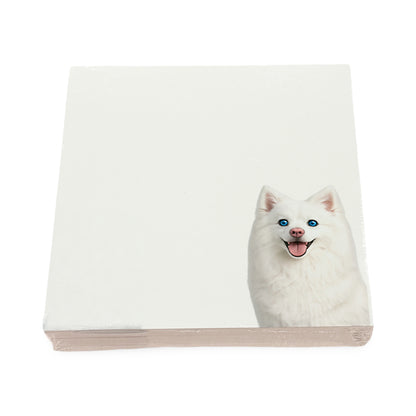 White Pomsky dog note cards by Nicolette Mayer, set of 100