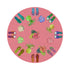 Winter In Florida Pink 16" Round Pebble Placemats, Set of 4 - nicolettemayer.com
