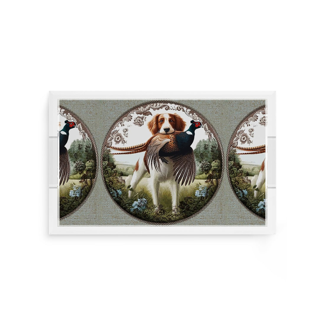 Woodland Hunting Dog 12.5X7.75 Acrylic Tray - nicolettemayer.com
