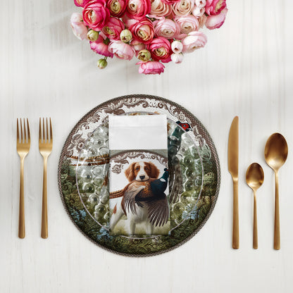 Woodland Hunting Dog Cotton Sateen Dinner Napkins