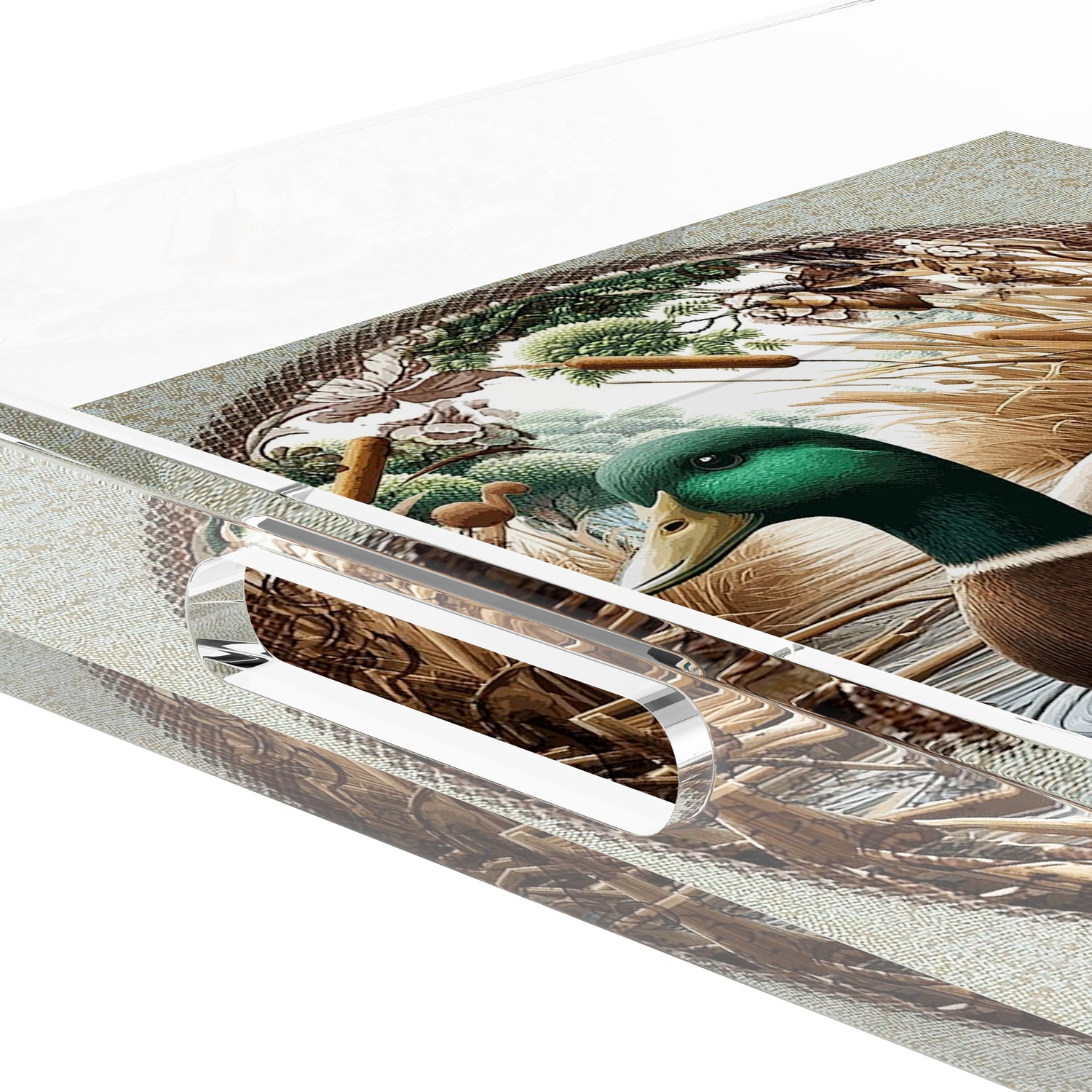 Woodland Mallard Duck 12X12 Acrylic Tray - nicolettemayer.com
