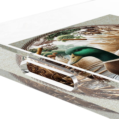 Woodland Mallard Duck 12X12 Acrylic Tray - nicolettemayer.com