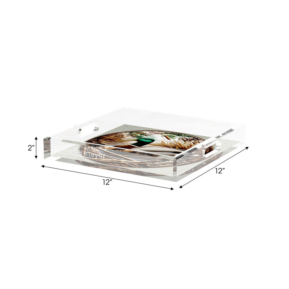 Woodland Mallard Duck 12X12 Acrylic Tray - nicolettemayer.com