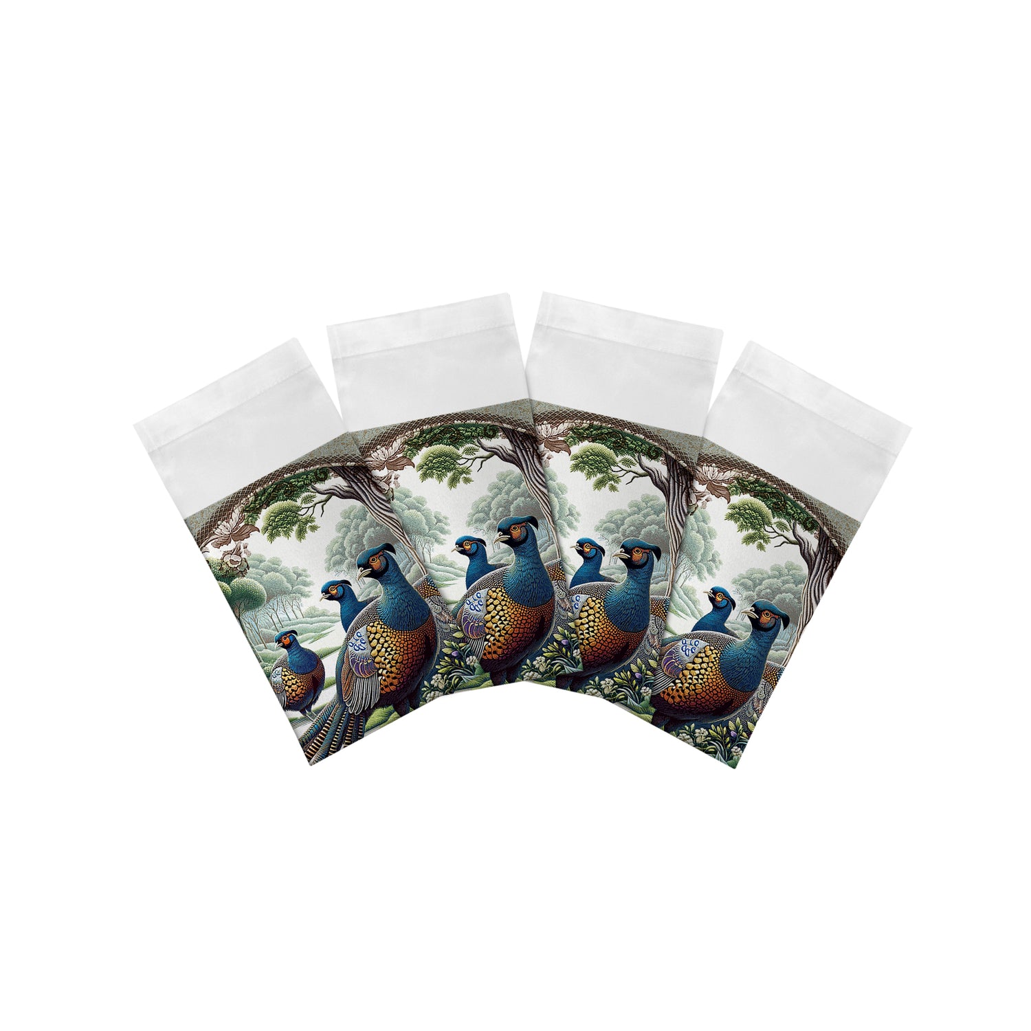 Woodland Pheasant Cotton Sateen Dinner Napkins