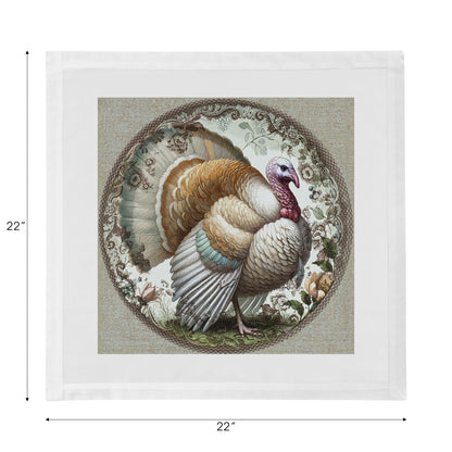 Woodland Turkey Cotton Sateen Dinner Napkins