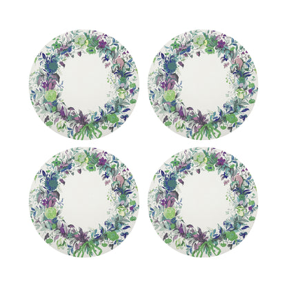 WREATH FLOWERS BLUE 16&quot; Round Pebble Placemats, Set of 4 - nicolettemayer.com
