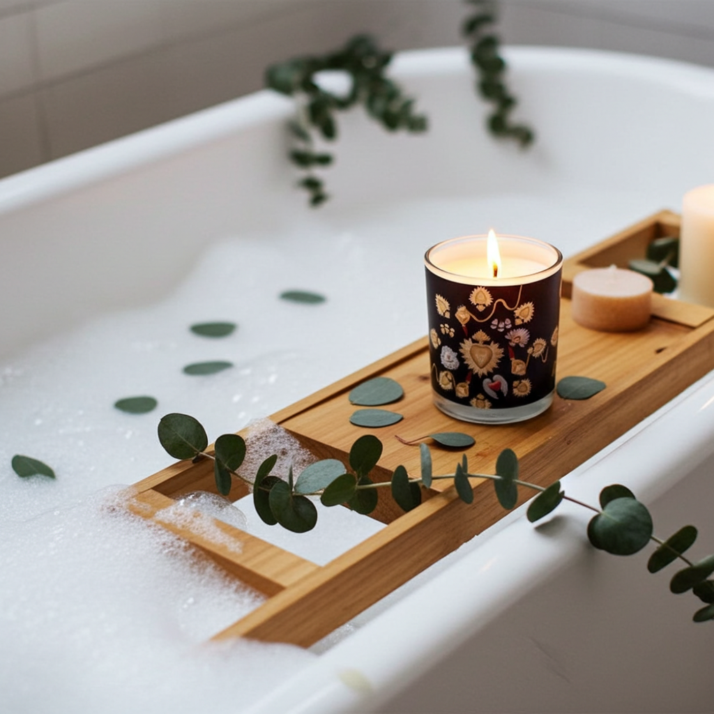 Bird Nest Floral Candle