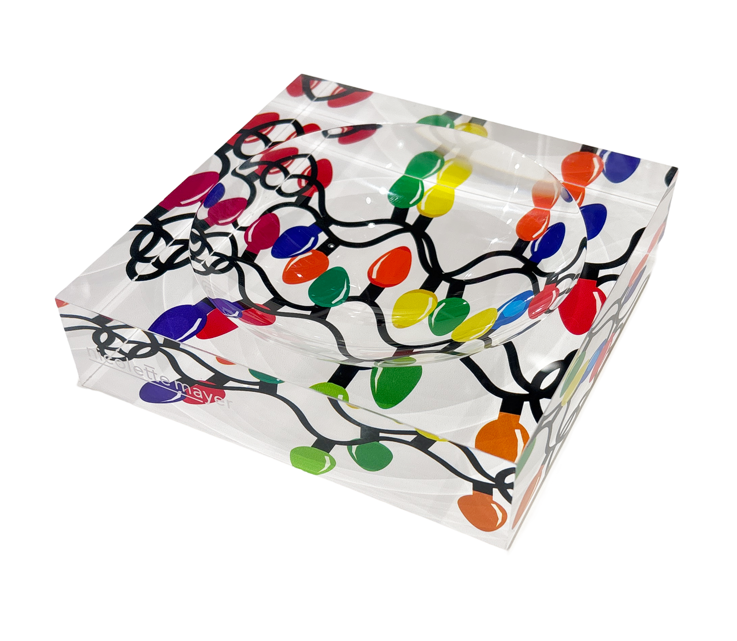 Xmas Tangle Primaries Acrylic Candy Catchall Dish