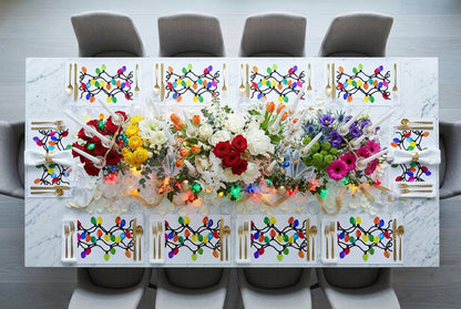 Xmas Tangle Primaries Rectangle Paper Placemat