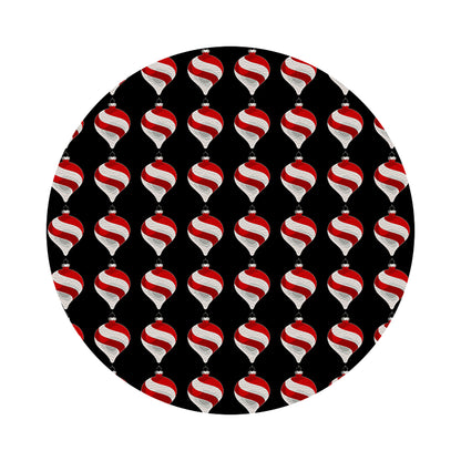 Xmas Ornament Black 16&quot; Round Pebble Placemats, Set of 4 - nicolettemayer.com
