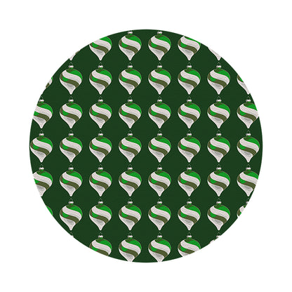 Xmas Ornament Green 16&quot; Round Pebble Placemats, Set of 4 - nicolettemayer.com
