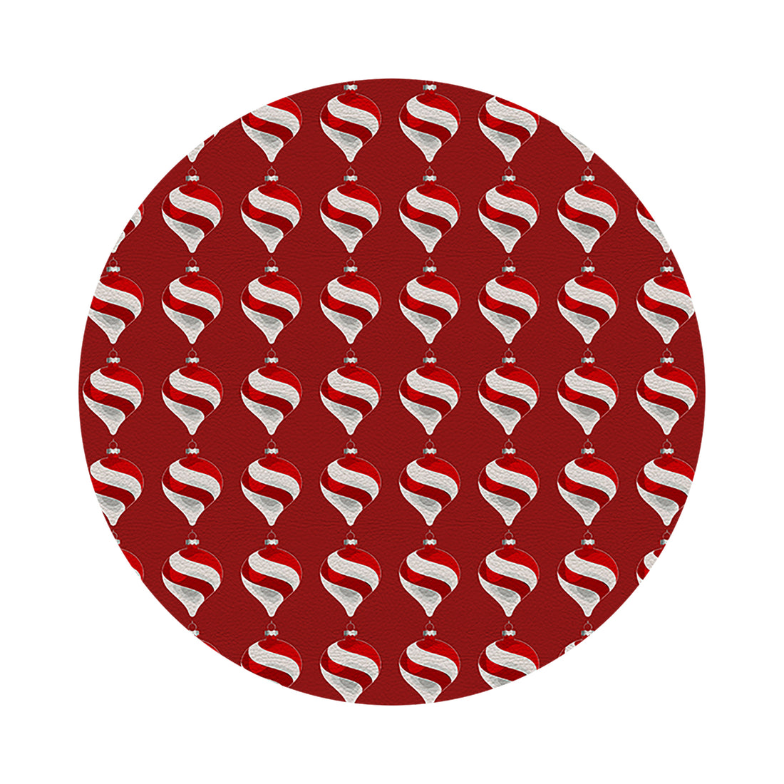 Xmas Ornament Red 16&quot; Round Pebble Placemat Set of 4 - nicolettemayer.com