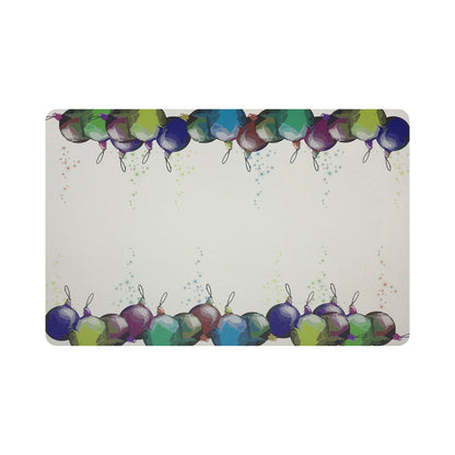 XMAS ORNAMENTS WHITE 17.5&quot; Rectangle Pebble Placemat, Set Of 4 - nicolettemayer.com

