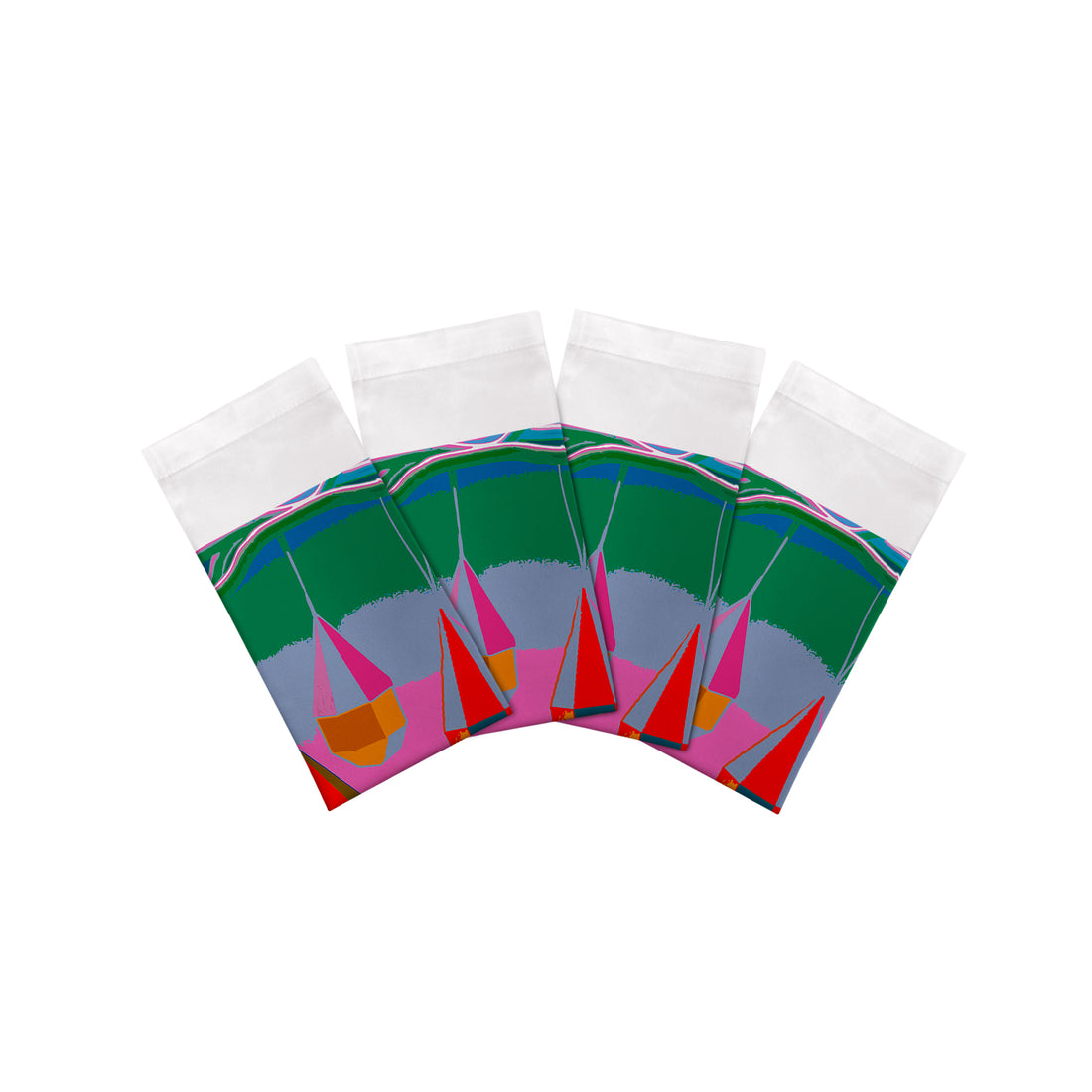 Ornaments Pink Neon Cotton Sateen Dinner Napkins