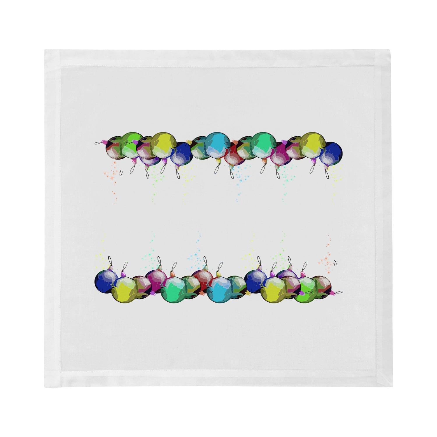 Xmas Ornaments Cotton Sateen Dinner Napkins - nicolettemayer.com