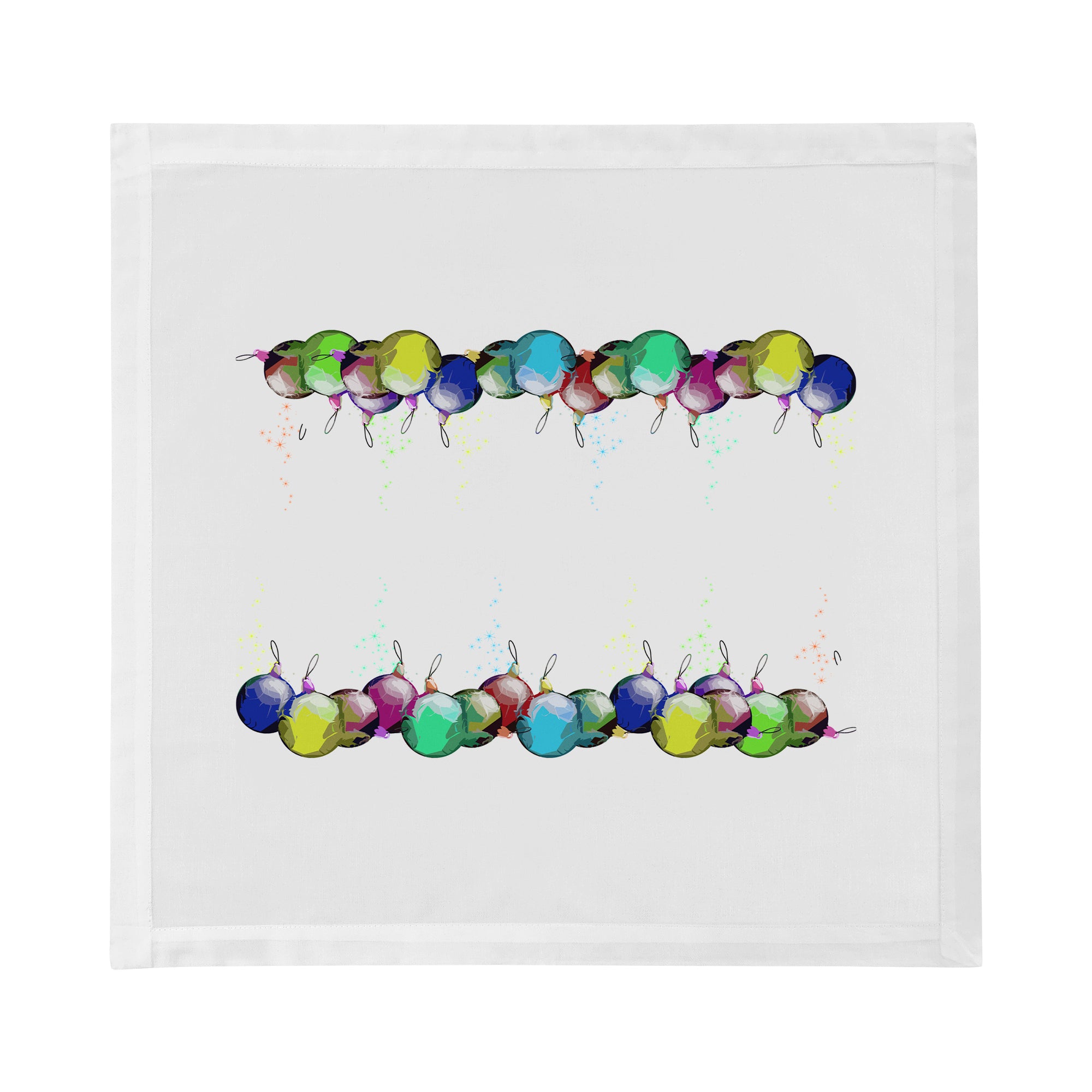 Xmas Ornaments Cotton Sateen Dinner Napkins - nicolettemayer.com