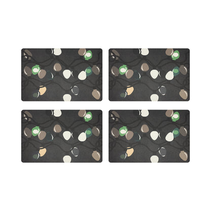 XMAS TANGLE DEEP GREENS 17.5&quot; Rectangle Pebble Placemat, Set Of 4 - nicolettemayer.com
