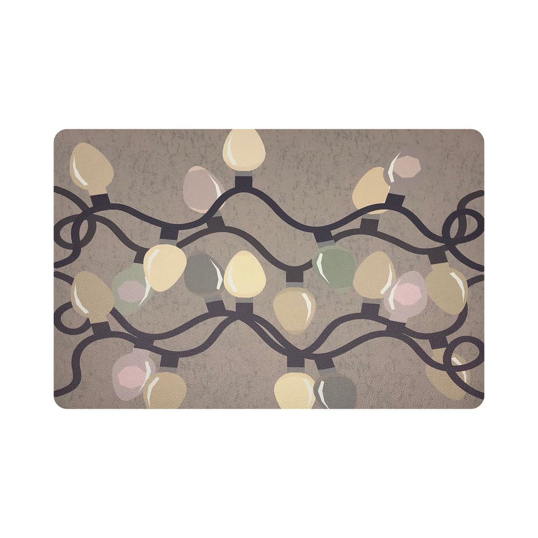 XMAS TANGLE NEUTRAL 17.5" Rectangle Pebble Placemat, Set Of 4 - nicolettemayer.com