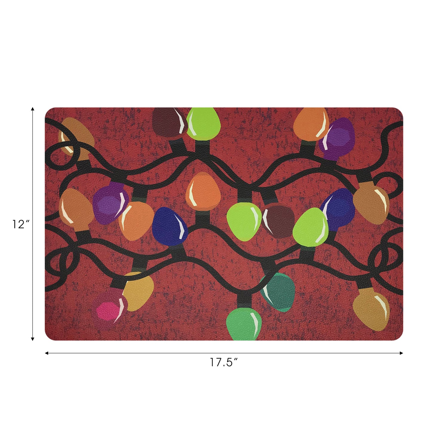 SET DE TABLE RECTANGLE ROUGE 17,5 XMAS TANGLE, LOT DE 4