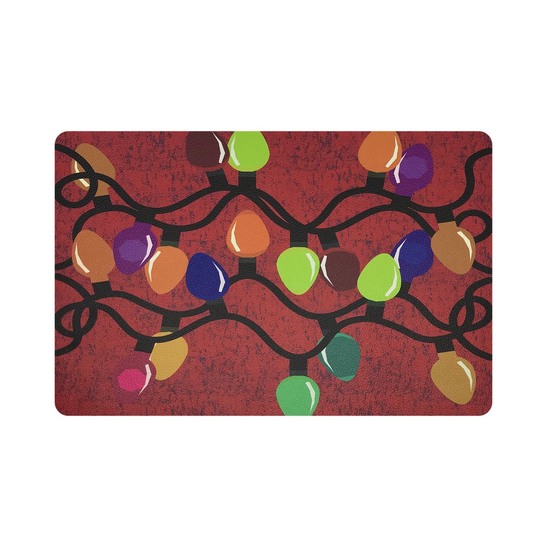 XMAS TANGLE RED 17.5" Rectangle Pebble Placemat, Set Of 4 - nicolettemayer.com