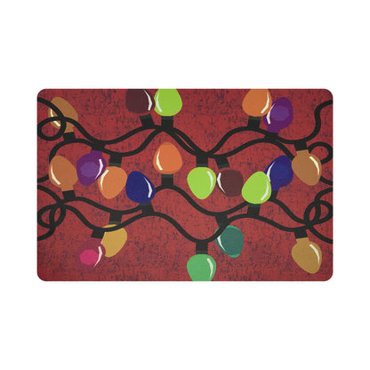 XMAS TANGLE RED 17.5&quot; Rectangle Pebble Placemat, Set Of 4 - nicolettemayer.com
