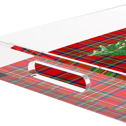 Xmas Tree Plaid 17X10.5 Acrylic Tray - nicolettemayer.com
