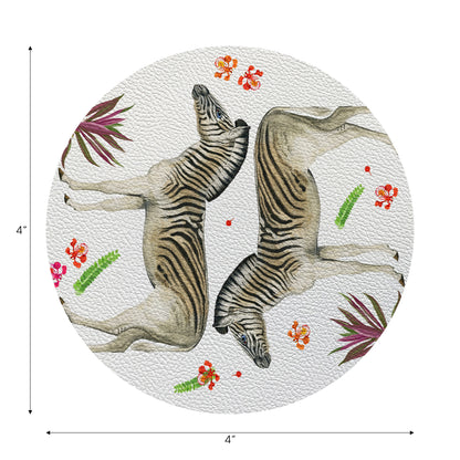 Zebra Seeing Double 4" Dinner Napkins- nicolettemayer.com
