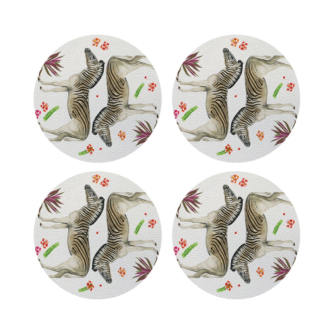Zebra Seeing Double 4" Dinner Napkins- nicolettemayer.com
