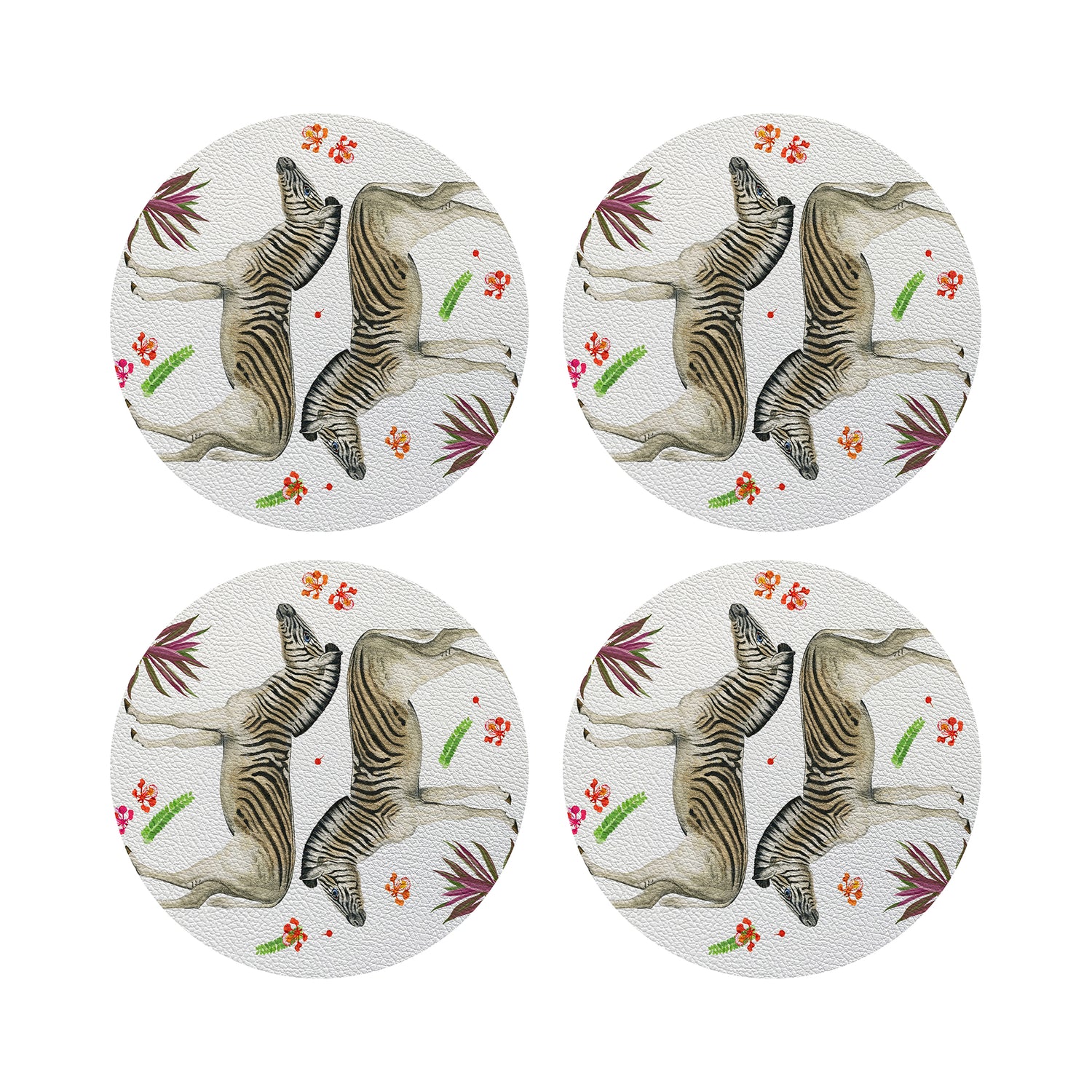 Zebra Seeing Double 4" Dinner Napkins- nicolettemayer.com
