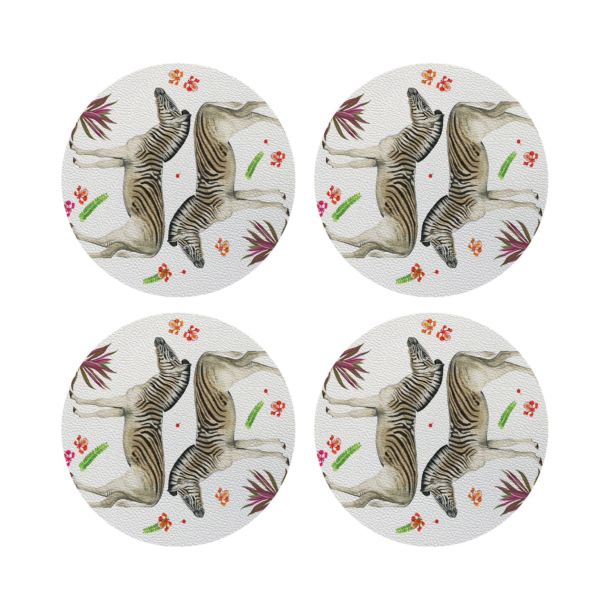 Zebra Seeing Double 4" Dinner Napkins- nicolettemayer.com
