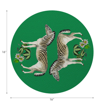 Ensemble de 4 sets de table ronds Zebra Seeing Double de 40 cm