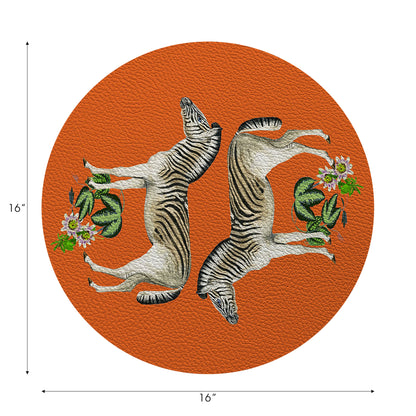 Ensemble de 4 sets de table ronds Zebra Seeing Double de 40 cm