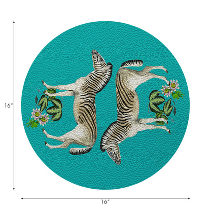 Ensemble de 4 sets de table ronds Zebra Seeing Double de 40 cm