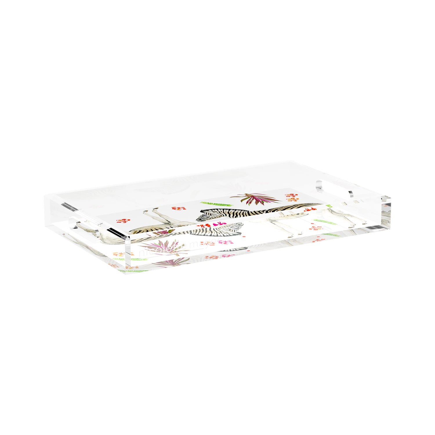 Zebra Seeing Double 17X10.5 Acrylic Tray - nicolettemayer.com
