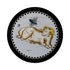 Zodiac Aries Black 16" Round Pebble Placemats, Set of 4 - nicolettemayer.com
