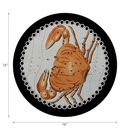 Galet rond noir Zodiac Cancer 16