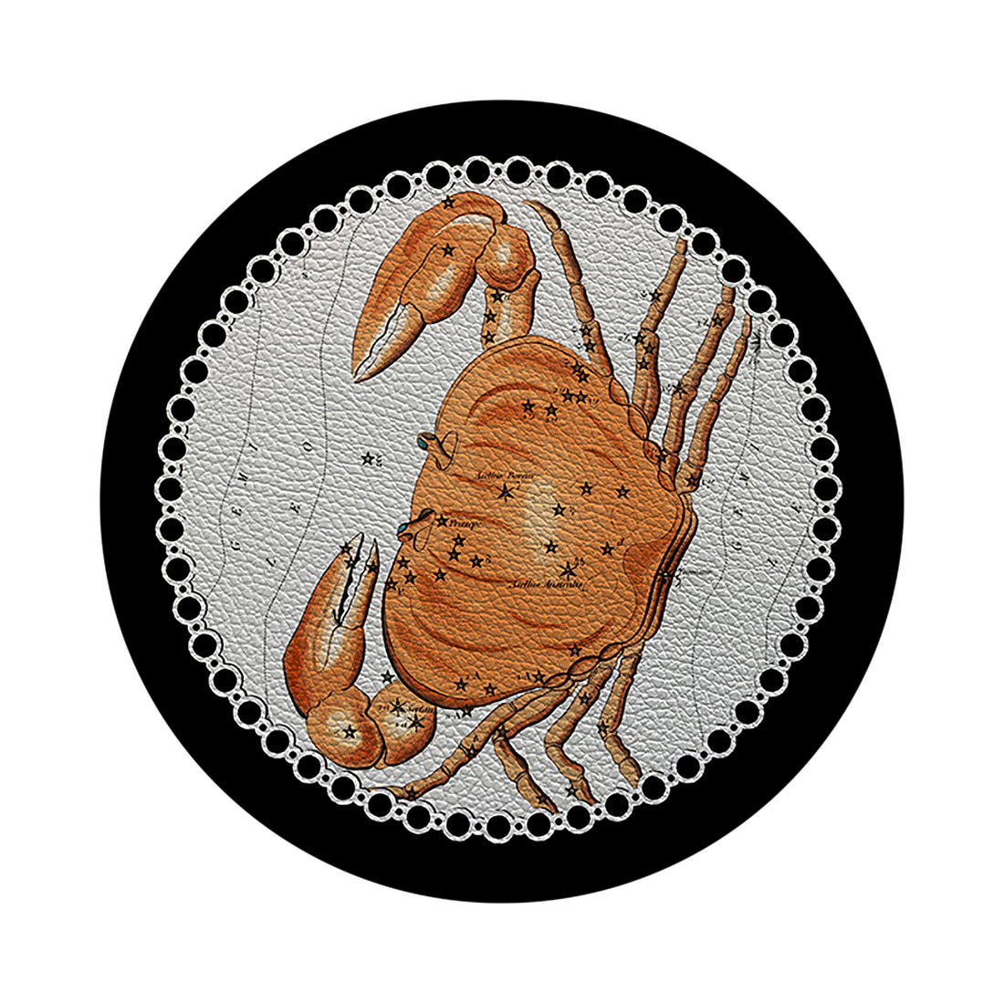 Zodiac Cancer Black 16Round Pebble - nicolettemayer.com
