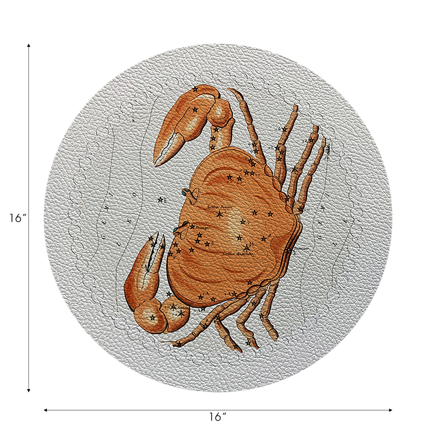 Lot de 4 sets de table ronds blancs Zodiac Cancer 40,6 cm