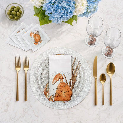 Zodiac Cancer White 16" Round Pebble Placemats, Set of 4 - nicolettemayer.com
