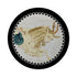 Zodiac Capricon Black 16" Round Pebble Placemats, Set of 4 - nicolettemayer.com
