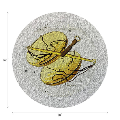 Lot de 4 sets de table ronds blancs Zodiac Balance 40,6 cm
